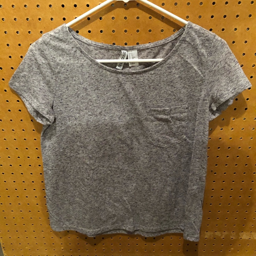 H&M Divided Gray Marled Tee Shirt